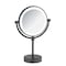 Kibi Circular LED Free Standing Magnifying Make Up Mirror - Matte Black KMM104MB - alternate 1